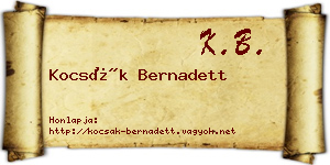 Kocsák Bernadett névjegykártya